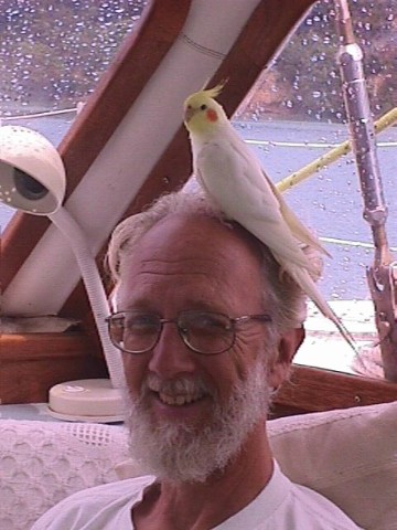 Jerry With Charlie the Bird on His Head